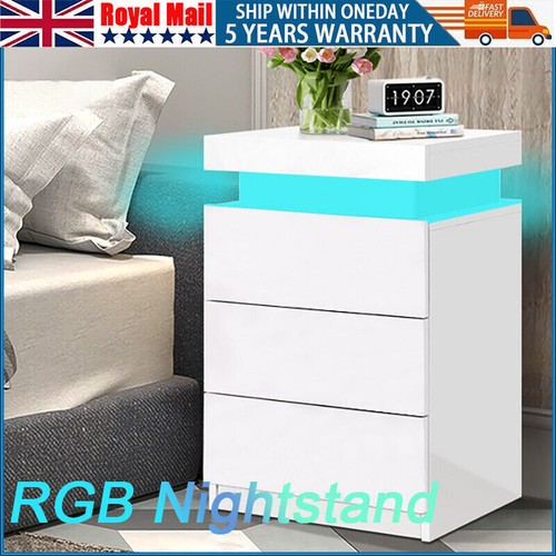 Modern bedside table rgb led - modern,