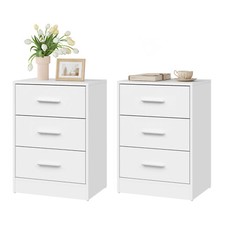 2x  Bedside Table W/3 Drawers