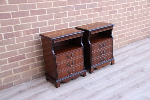 Pair vintage bedside - of,