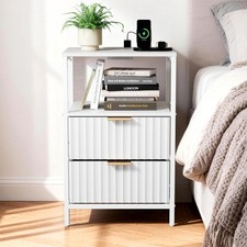 Modern 2 Drawers Bedside Table