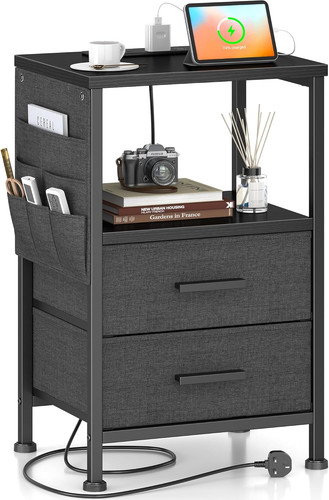 Bedside table with charging - bedside,