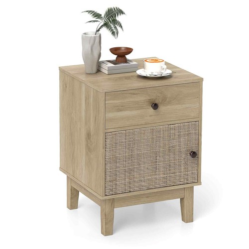 Modern bedside table rattan - table,