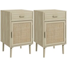 HOMCOM Bedside Tables Set of 2